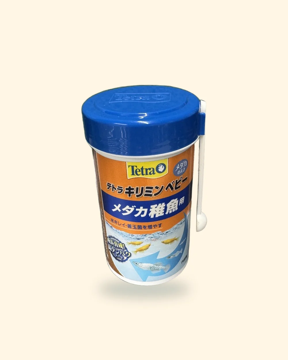 Tetra Kirimin Baby japanisches Aufzuchtfutter, Dose mit blauem Deckel und Dosierlöffel